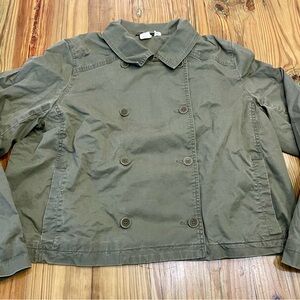 The Fisher Project Olive Green Double Breasted Jacket Eileen Fisher size XL EUC